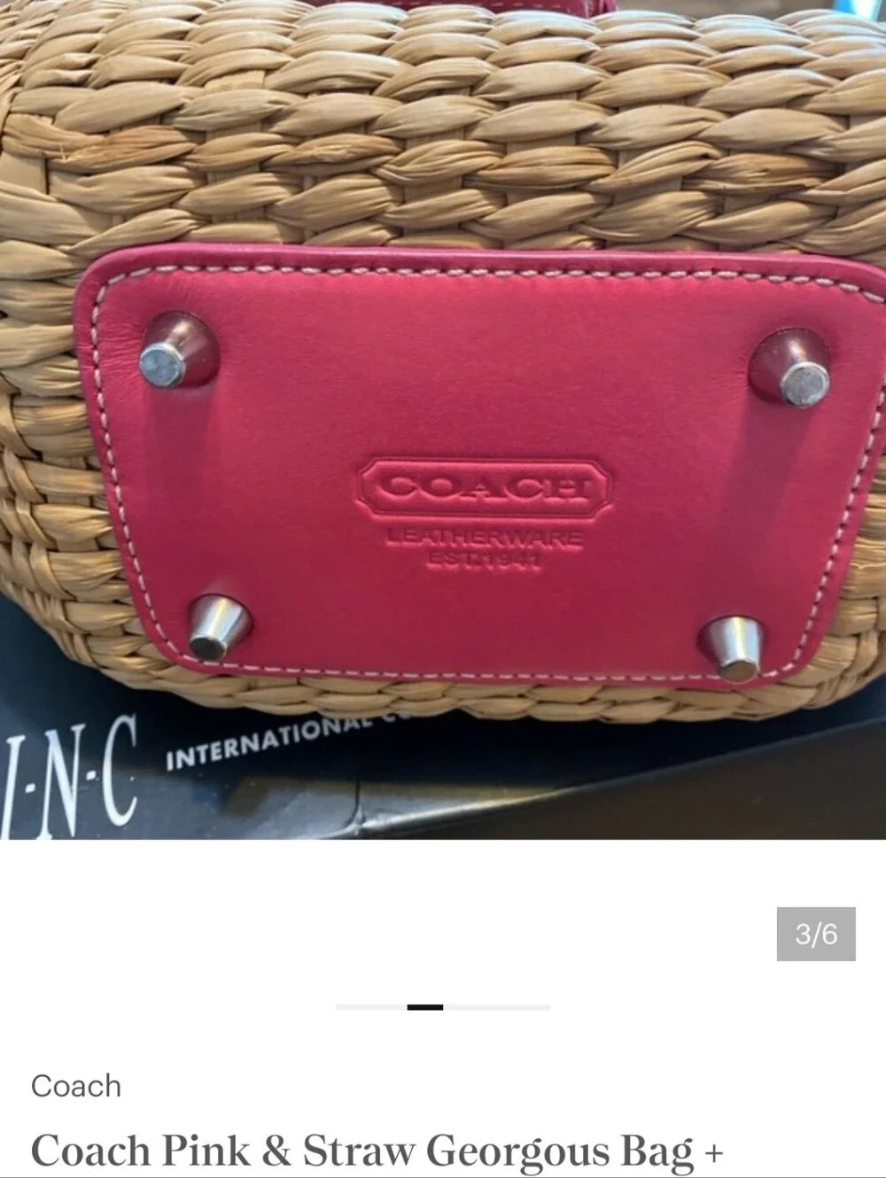 Coach Leather Butterfly Hangtag Bag